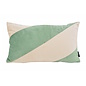 Velvet Swirl Grün/Crème Kissenbezug | 30x50 cm | Samt/Polyester