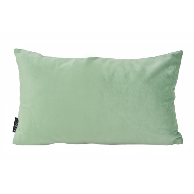 Velvet Swirl Groen/Crème Kussenhoes | 30x50 cm | Fluweel/Polyester