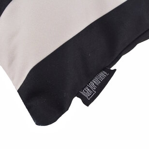 Streep Zwart/Crème Kussenhoes | 45x45 cm | Katoen/Polyester