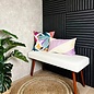 Velvet Swirl Lila/Crème Kussenhoes | 30x50 cm | Fluweel/Polyester