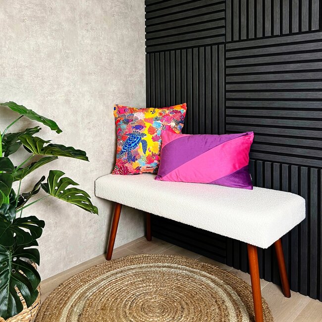 Velvet Swirl Paars/Roze Kussenhoes | 30x50 cm | Fluweel/Polyester