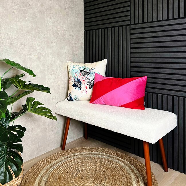 Velvet Swirl Rood/Roze Kussenhoes | 30x50 cm | Fluweel/Polyester