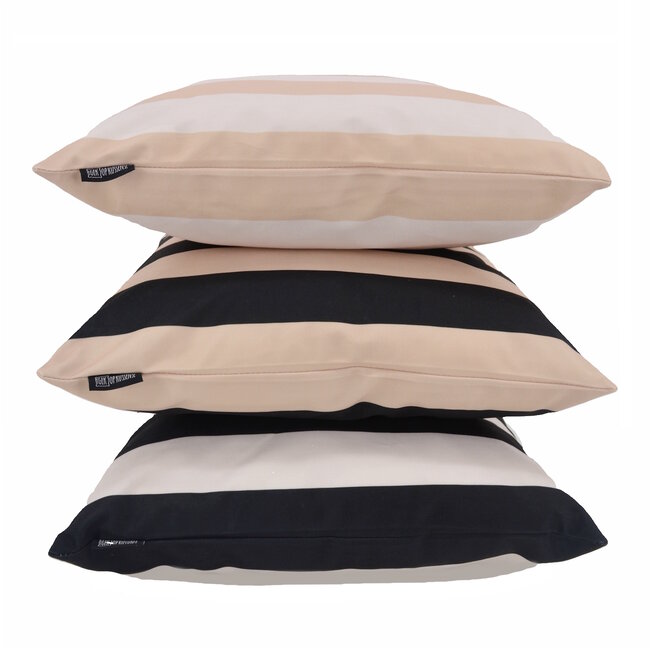 Sierkussen Streep Zwart/Crème | 45 x 45 cm | Katoen/Polyester