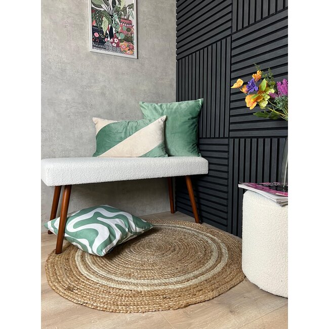 Sierkussen Swirl Abstract Groen | 45 x 45 cm | Katoen/Polyester