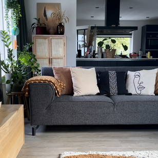 Boho Kaya Black Kussenhoes | 40x40 cm | Katoen
