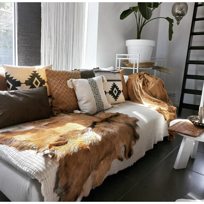 Deezz Aztec Kissenbezug | 45x45 cm | Baumwolle/Leinen