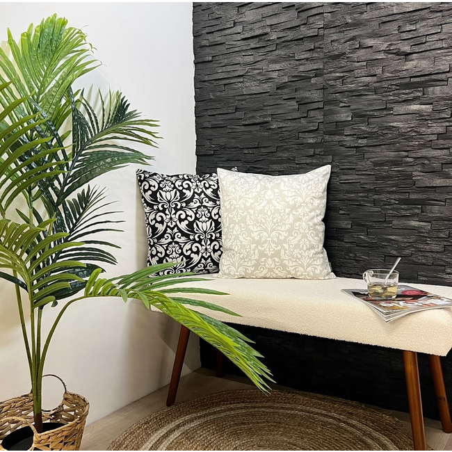 Sierkussen Barok Grijs/Wit | 45 x 45 cm | Katoen/Polyester