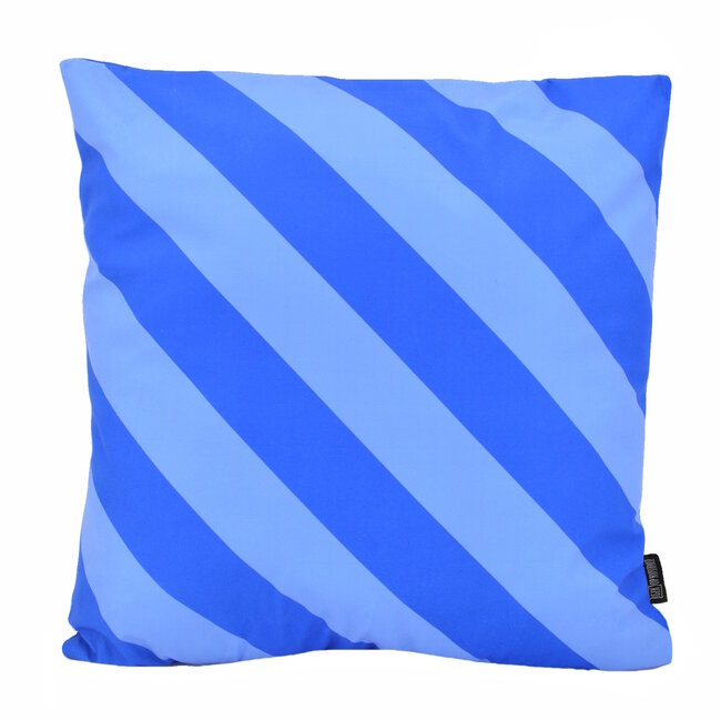 Sierkussen Stripe Blauw/Donkerblauw | 45 x 45 cm | Katoen/Polyester