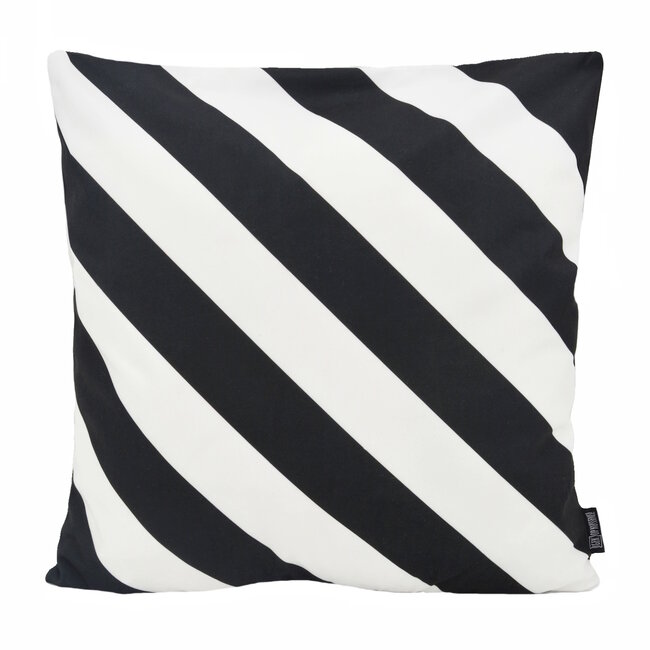 Sierkussen Stripe Zwart/Wit | 45 x 45 cm | Katoen/Polyester