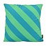 Gek op kussens! Sierkussen Stripe Groen/Petrol | 45 x 45 cm | Katoen/Polyester