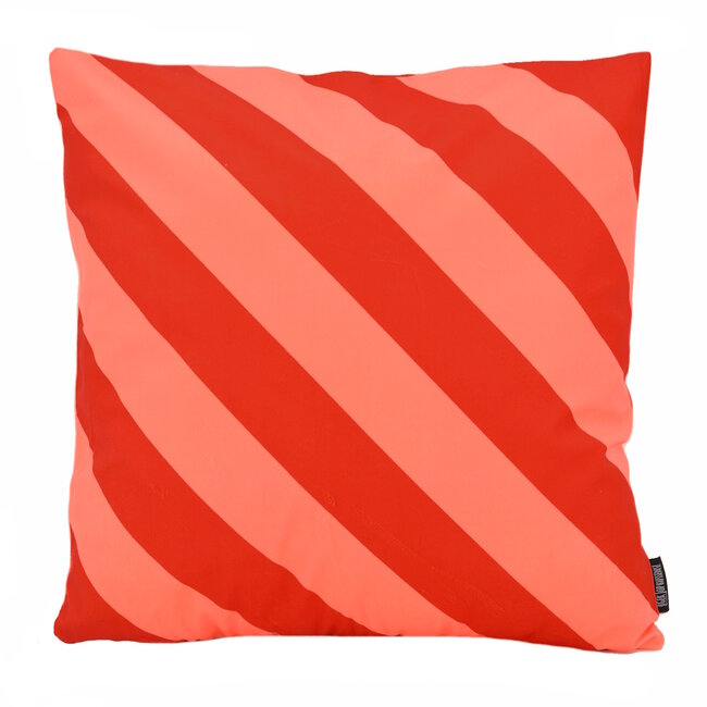 Sierkussen Stripe Rood/Zalm | 45 x 45 cm | Katoen/Polyester