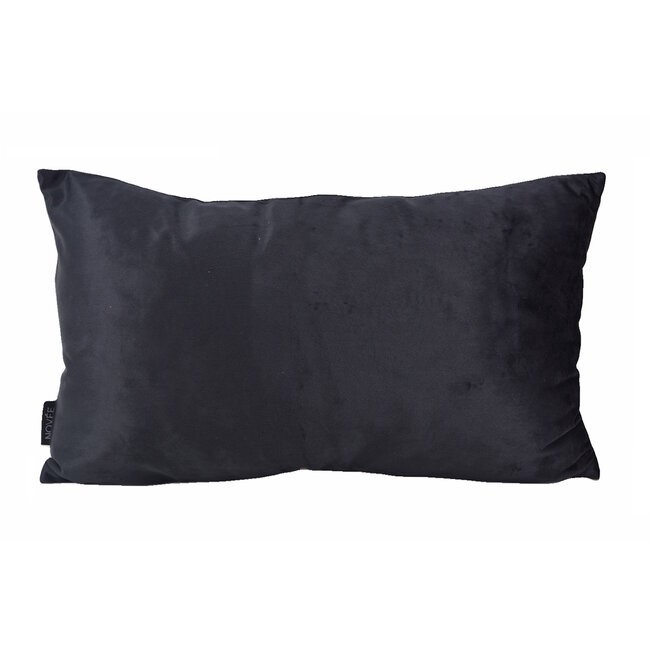 Sierkussen Velvet Swirl Zwart/Beige | 30 x 50 cm  | Fluweel/Polyester