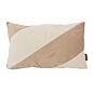 Sierkussen Velvet Swirl Crème/Beige | 30 x 50 cm  | Fluweel/Polyester