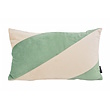 Sierkussen Velvet Swirl Groen/Crème | 30 x 50 cm  | Fluweel/Polyester