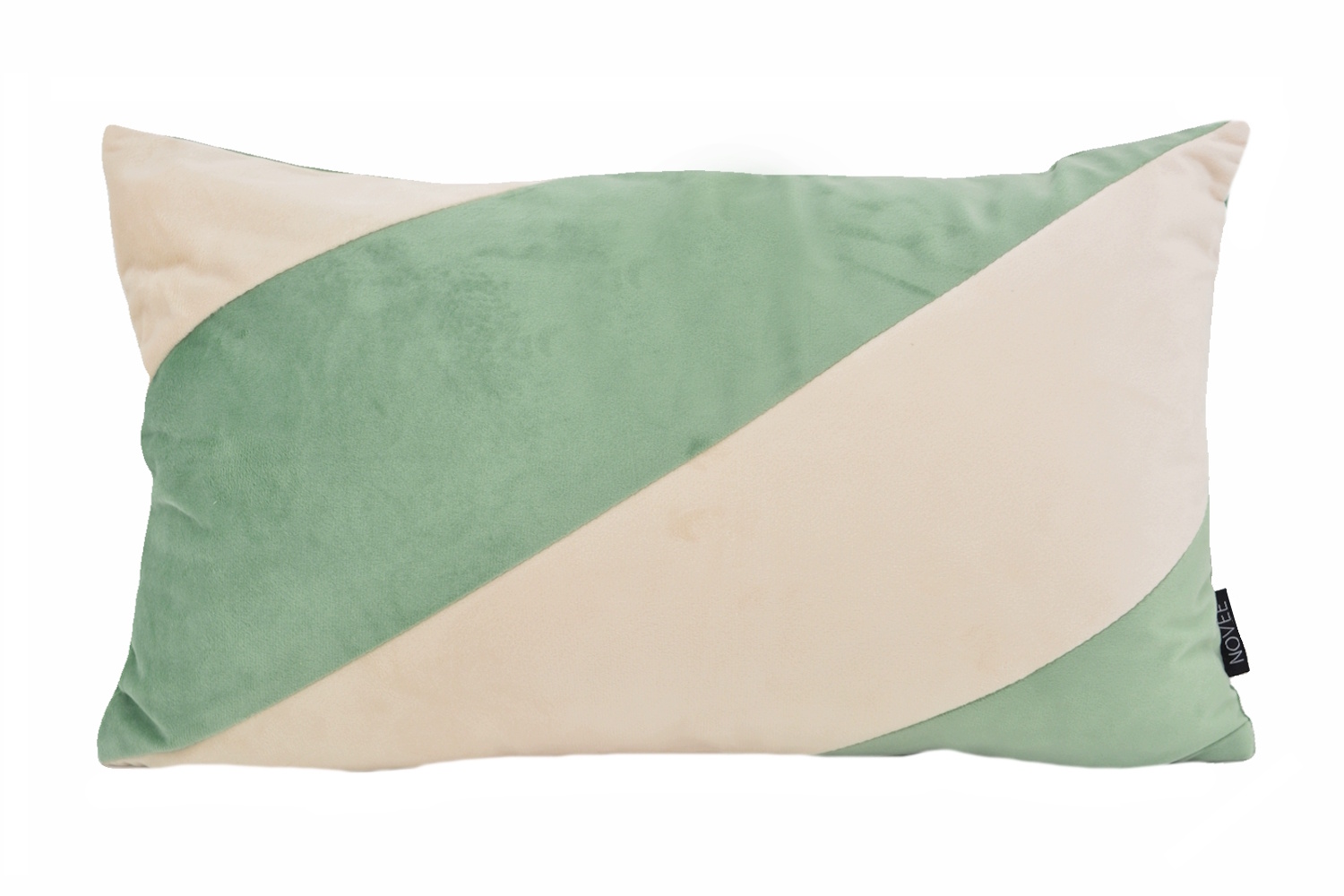 Sierkussen Velvet Swirl Groen/Crème | 30 x 50 cm | Fluweel/Polyester - Gek op kussens