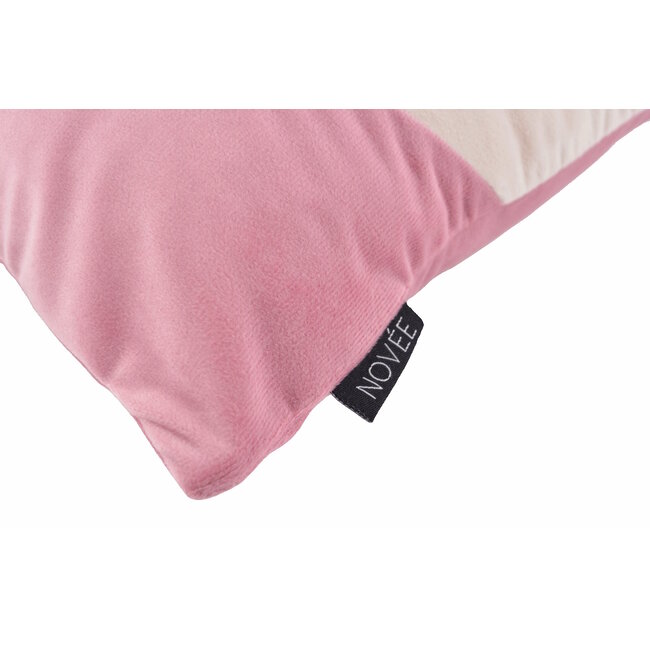Sierkussen Velvet Swirl Roze/Crème | 30 x 50 cm  | Fluweel/Polyester