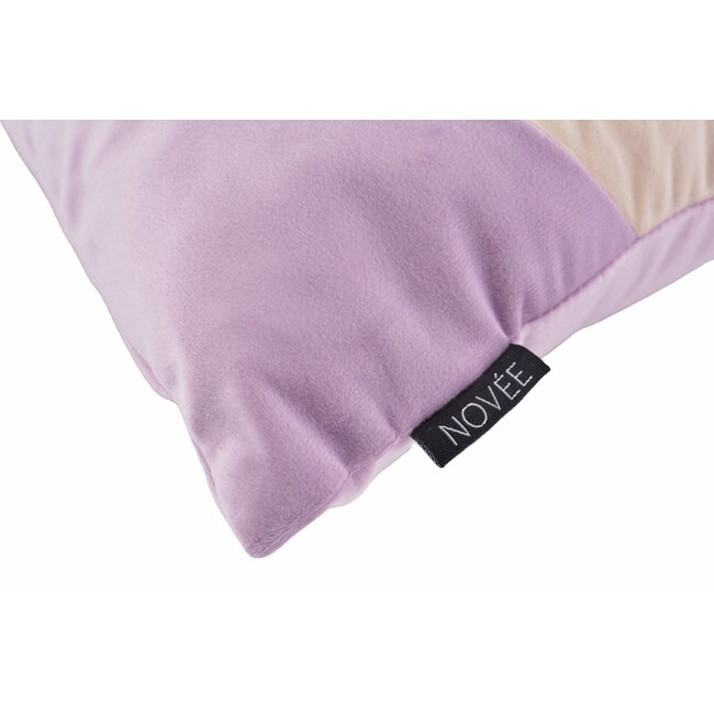 Sierkussen Velvet Swirl Lila/Crème | 30 x 50 cm  | Fluweel/Polyester
