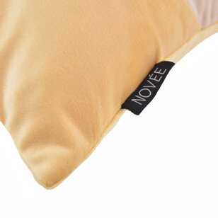 Sierkussen Velvet Swirl Geel/Crème | 30 x 50 cm  | Fluweel/Polyester