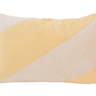 Sierkussen Velvet Swirl Geel/Crème | 30 x 50 cm  | Fluweel/Polyester
