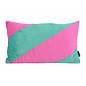 Sierkussen Velvet Swirl Groen/Roze | 30 x 50 cm  | Fluweel/Polyester