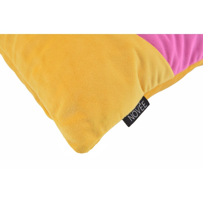 Sierkussen Velvet Swirl Geel/Roze | 30 x 50 cm  | Fluweel/Polyester
