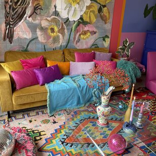 Velvet Lila Kussenhoes | 45x45 cm | Polyester