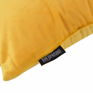 Velvet Donkergeel Kussenhoes | 30x50 cm | Polyester