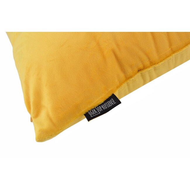 Velvet Donkergeel Long | 30 x 50 cm | Kussenhoes | Polyester