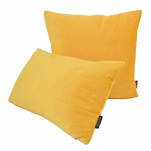 Velvet Donkergeel Kussenhoes | 30x50 cm | Polyester