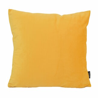 Gek op kussens! Velvet Dunkelgelb Kissenbezug | 45x45 cm | Polyester