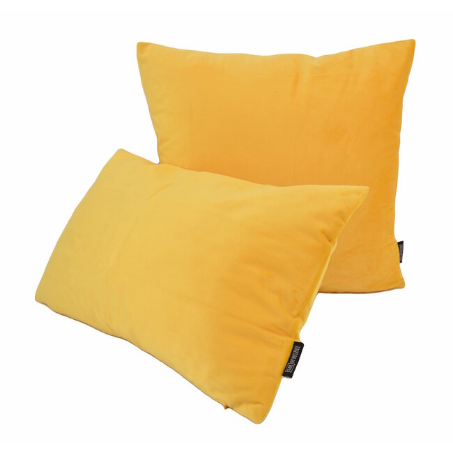 Velvet Dunkelgelb Kissenbezug | 45x45 cm | Polyester
