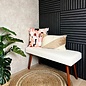 Sierkussen Velvet Swirl Crème/Beige | 30 x 50 cm  | Fluweel/Polyester