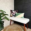 Sierkussen Velvet Swirl Groen/Crème | 30 x 50 cm  | Fluweel/Polyester