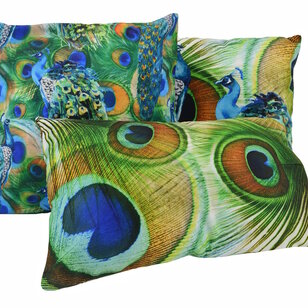 Blue Peacock Kussenhoes | 45x45 cm | Katoen/Polyester