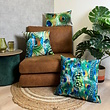 Blue Peacock Kussenhoes | 45x45 cm | Katoen/Polyester