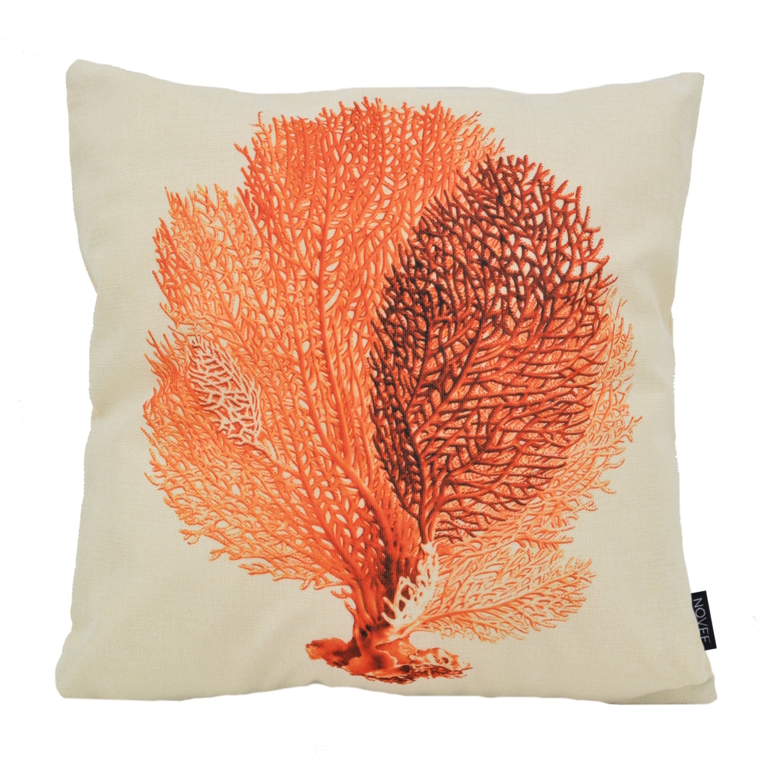 Coussin décoratif jacquard chenille Bleu Egéen 40 x 40 cm - Atmosphera