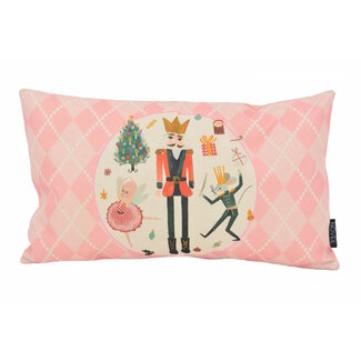 NOVÉE Nussknacker Rosa Kissenbezug | 30x50 cm | Baumwolle/Leinen