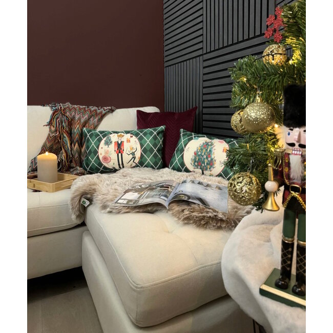 Kerstboom Groen | 30 x 50 cm | Kussenhoes | Katoen/Linnen