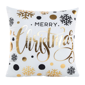 Gek op kussens! Balls & Snowflakes Kussenhoes | 45x45 cm | Katoen/Polyester