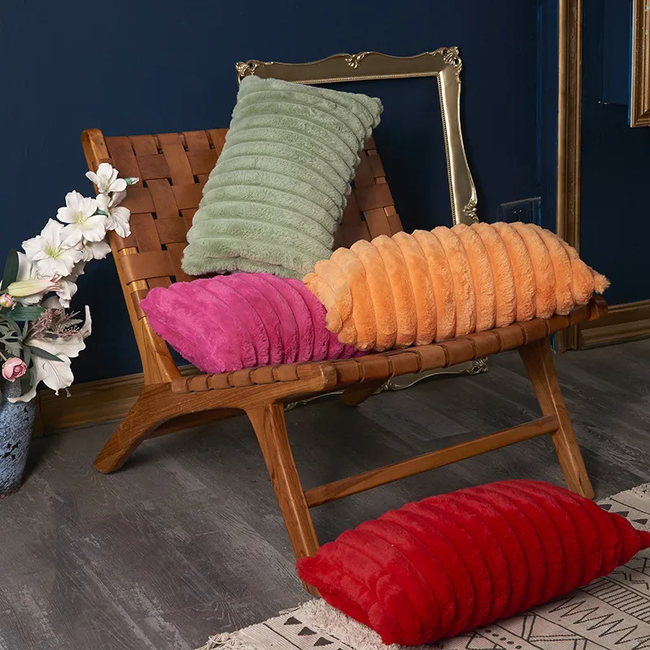 Rosie Rib Oranje | 30 x 50 cm | Kussenhoes | Polyester