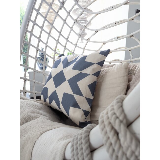 Grey Aztec | 45 x 45 cm | Kussenhoes | Katoen/Linnen