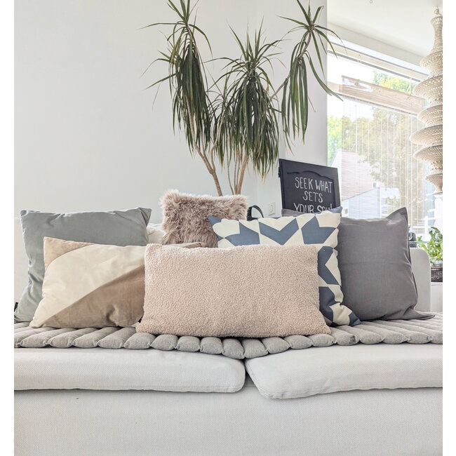 Sierkussen Washed Linen Light Grey | 45 x 45 cm | Katoen/Linnen