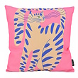 Pink Cat Kussenhoes | 45x45 cm | Katoen/Linnen