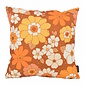 Retro Blumen #1 Kissenbezug | 45x45 cm | Baumwolle/Leinen