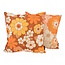 Retro Blumen #1 Kissenbezug | 45x45 cm | Baumwolle/Leinen