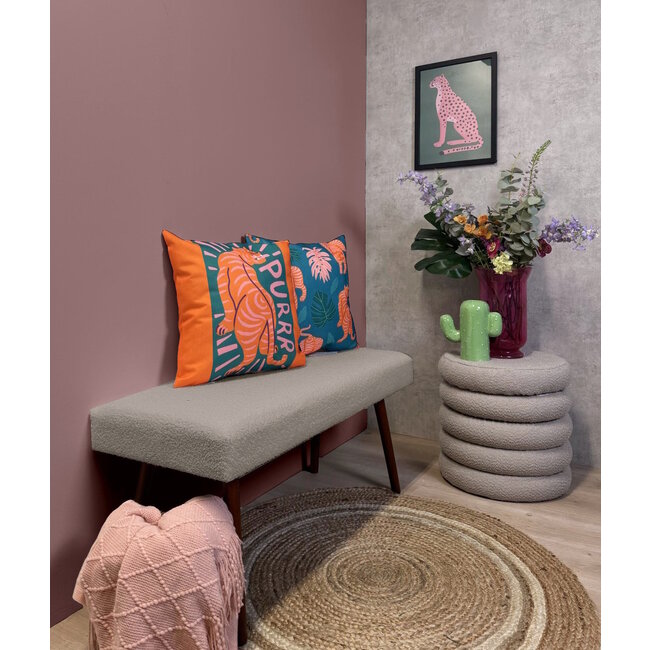 Tiger Orange Kissenbezug | 45x45 cm | Baumwolle/Leinen