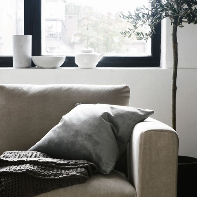 Velvet Grijs | 45 x 45 cm | Kussenhoes | Polyester