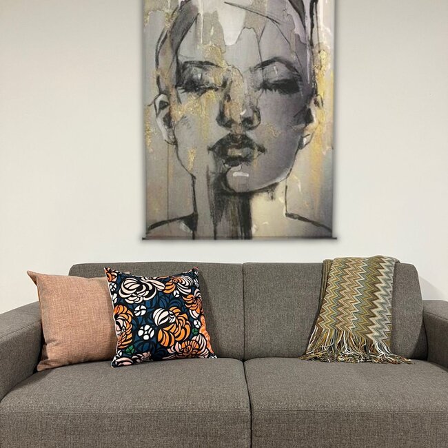 Sierkussen Fusion Flowers #1 | 45 x 45 cm | Katoen/Polyester