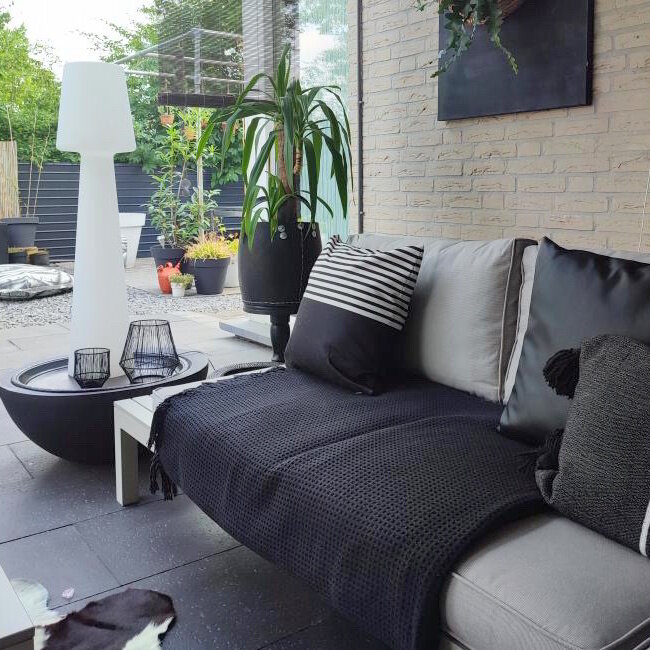 Sierkussen Half Stripes | 45 x 45 cm | Katoen/Linnen