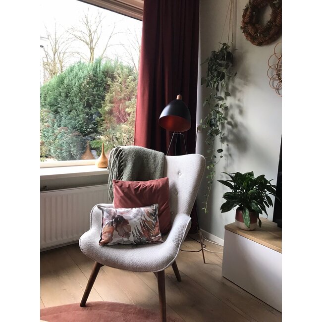 Jacquard Leaves Kussenhoes | 30x50 cm | Polyester